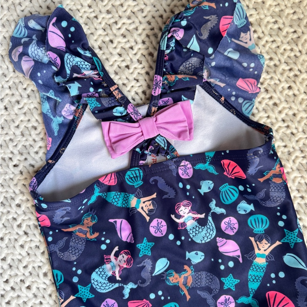 Mermaid Print Kids Swimwear